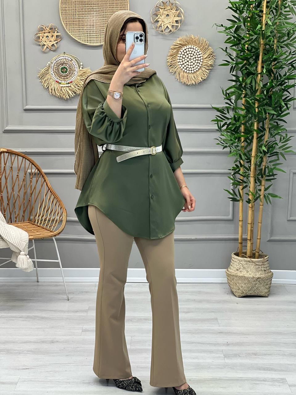 1112_ مانتو شومیزی ساتن زارا