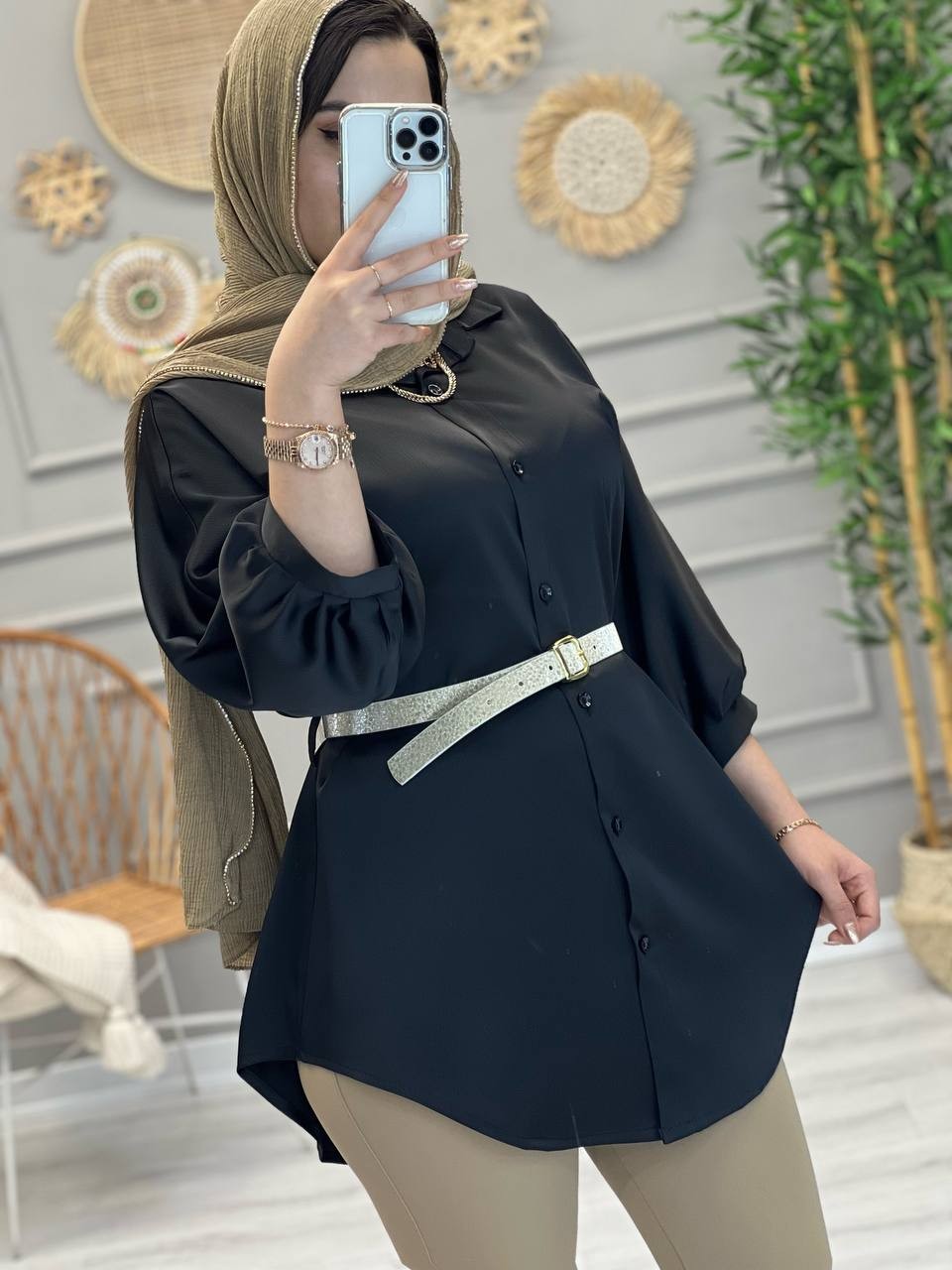 1112_ مانتو شومیزی ساتن زارا