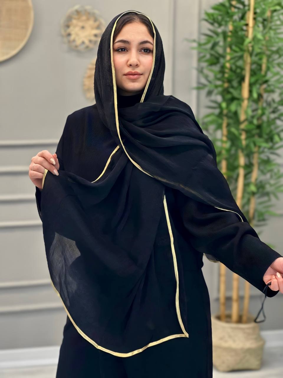 0218-شال مشکی کلارنس