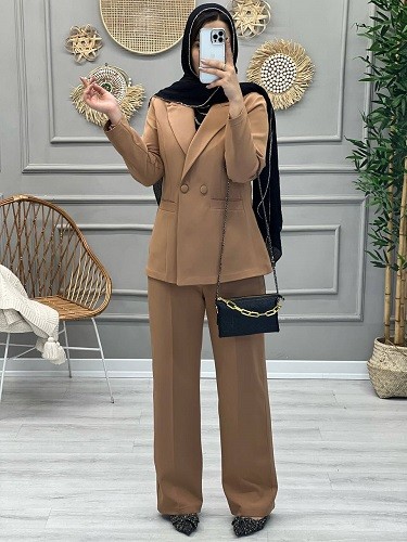 1077- کت و شلوار کاملیا