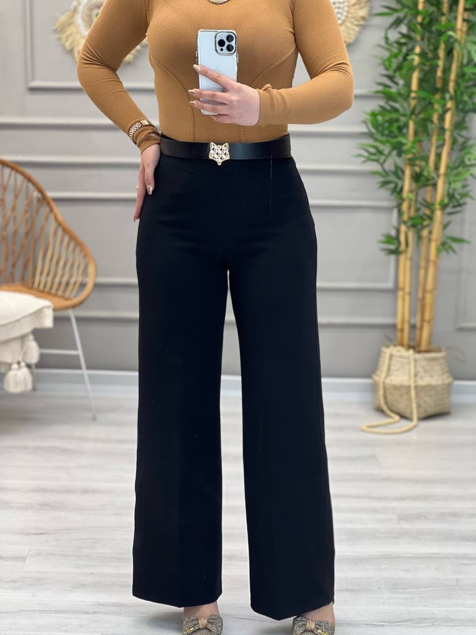 1109- شلوار بگ نسکافه