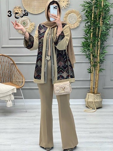 1129-مانتو مزونی سوزن دوزی برازنده