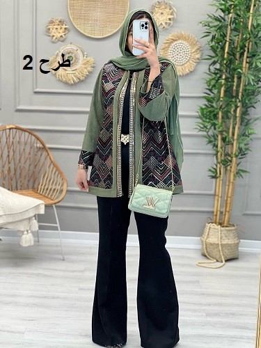 1129-مانتو مزونی سوزن دوزی برازنده