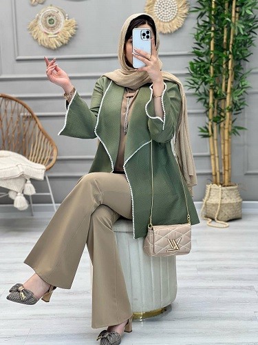 1099- مانتو کتی مروارید