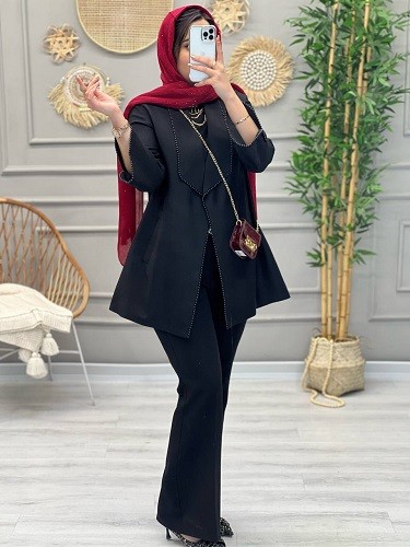 1099- مانتو کتی مروارید