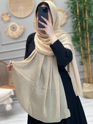 0220- شال کرم طرح بندی