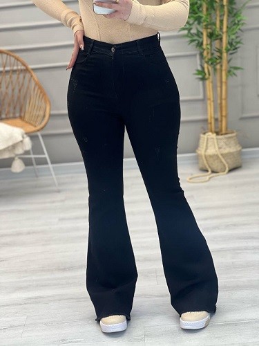 8377-بوت کات پایین ریش مشکی