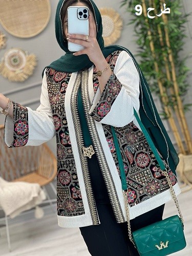 1140-مانتو مزونی سوزن دوزی شکیل