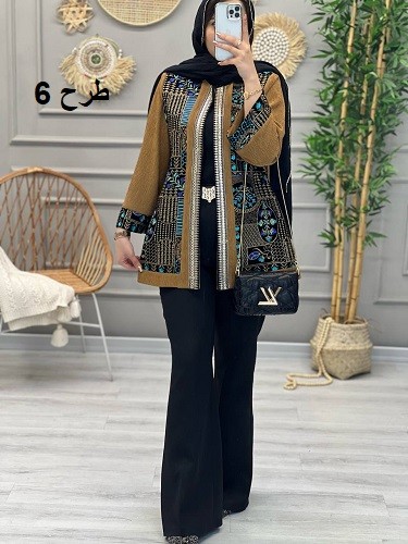 1140-مانتو مزونی سوزن دوزی شکیل