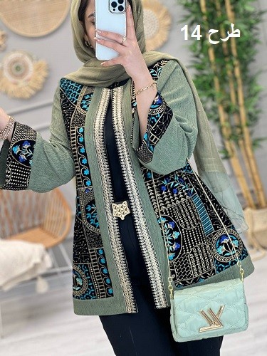 1140-مانتو مزونی سوزن دوزی شکیل