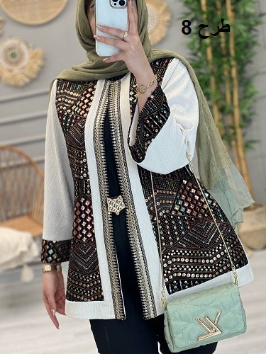 1140-مانتو مزونی سوزن دوزی شکیل