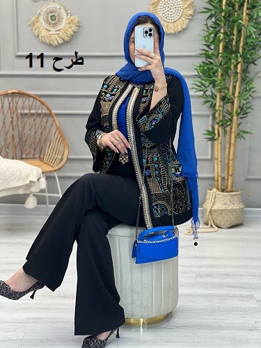 1140-مانتو مزونی سوزن دوزی شکیل