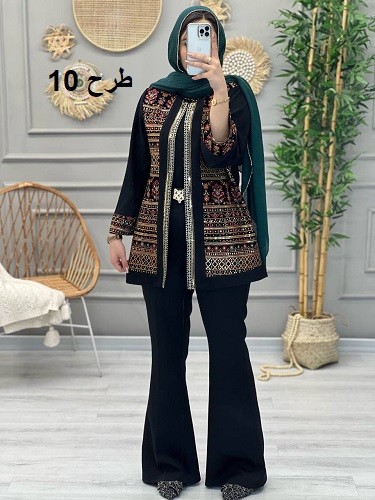 1140-مانتو مزونی سوزن دوزی شکیل