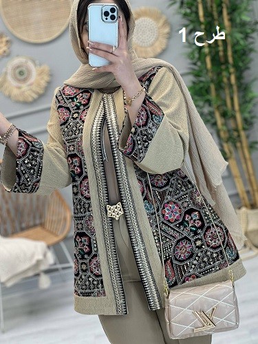 1140-مانتو مزونی سوزن دوزی شکیل