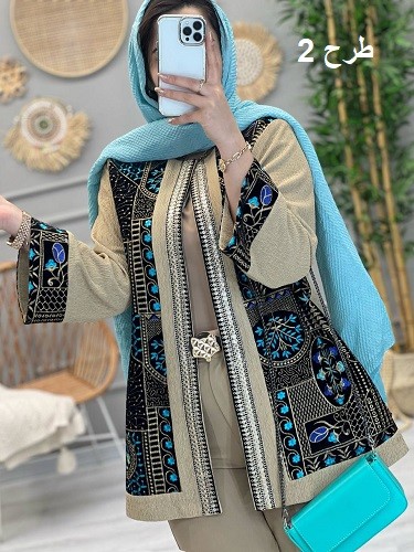 1140-مانتو مزونی سوزن دوزی شکیل