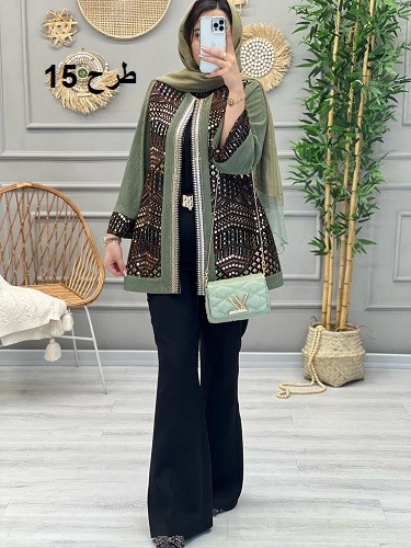 1140-مانتو مزونی سوزن دوزی شکیل