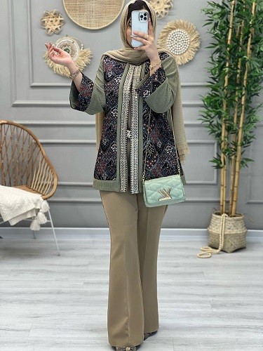 1143-مانتو مزونی سوزن دوزی پریماه