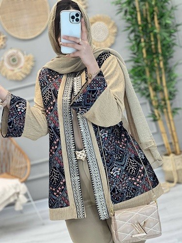 1143-مانتو مزونی سوزن دوزی پریماه