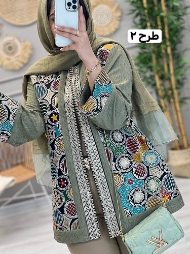 1148-مانتو مزونی سوزن دوزی پریناز