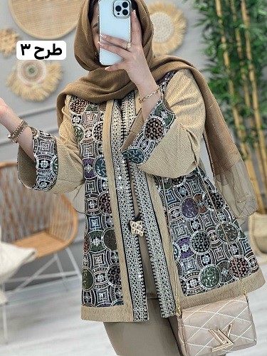 1148-مانتو مزونی سوزن دوزی پریناز