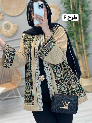 1148-مانتو مزونی سوزن دوزی پریناز