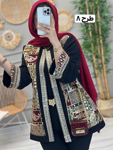 1148-مانتو مزونی سوزن دوزی پریناز