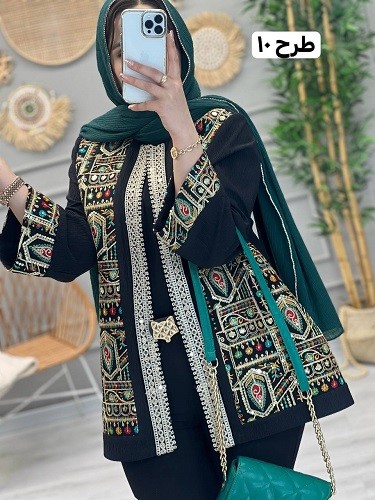 1148-مانتو مزونی سوزن دوزی پریناز