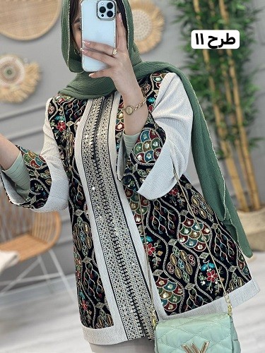 1148-مانتو مزونی سوزن دوزی پریناز