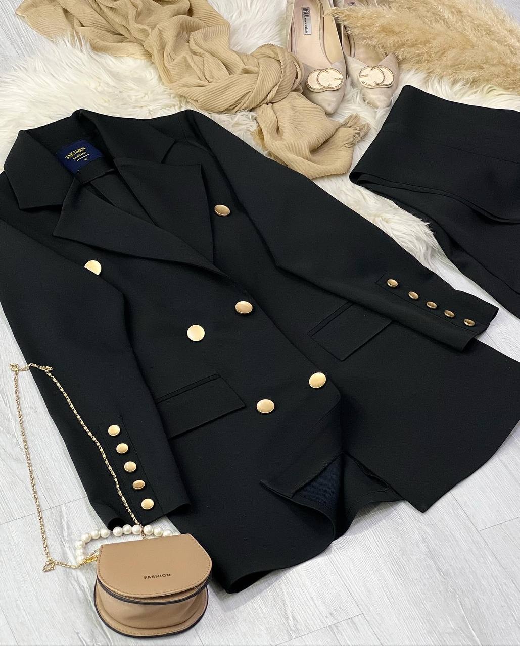 1155_کت و شلوار مزونی تیفانی مشکی