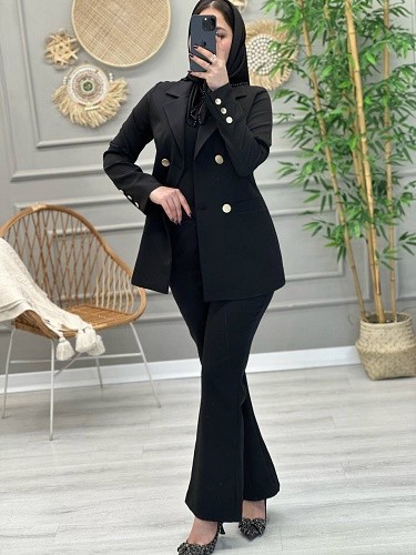 1154- کت و شلوار مزونی غزل