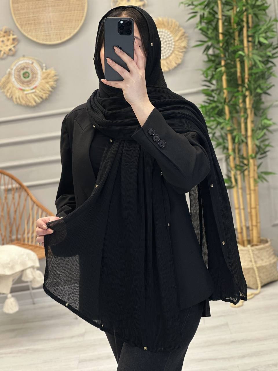 0227- شال پانچ بژ