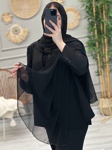 0229- شال حریر ابریشم پولکی