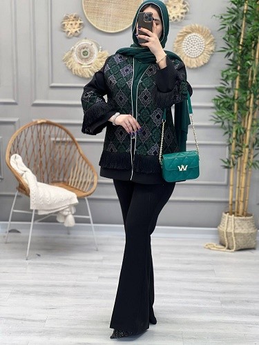 1166- کت مزونی گلیمی