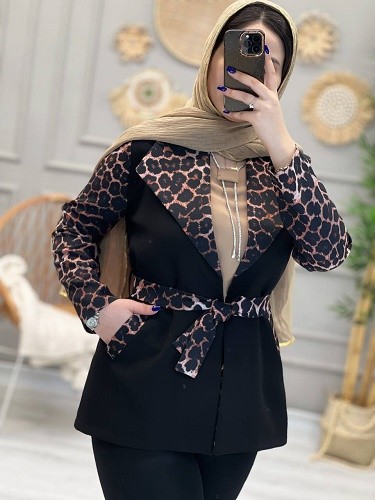 1169- کت مزونی پلنگی