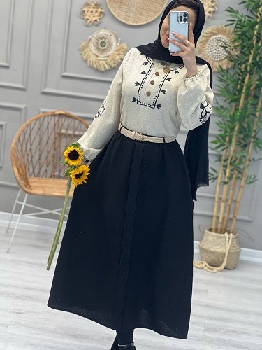 1196- ست شومیز دامن گلدوزی