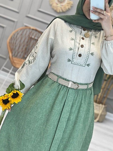 1196- ست شومیز دامن گلدوزی