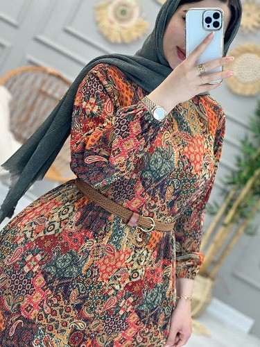 1199-مانتو پیراهنی پلیسه