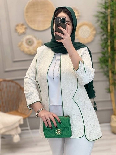 1205-کت ژاکارد لیندا