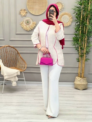 1205-کت ژاکارد لیندا