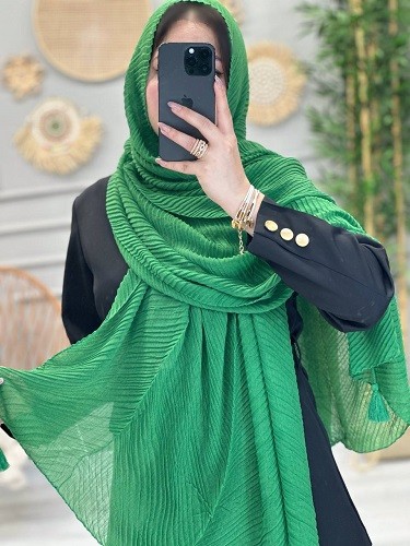 0252- شال لینن پلیسه