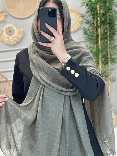 0252- شال لینن پلیسه