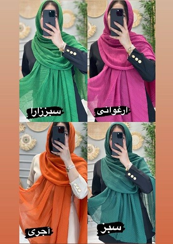 0252- شال لینن پلیسه