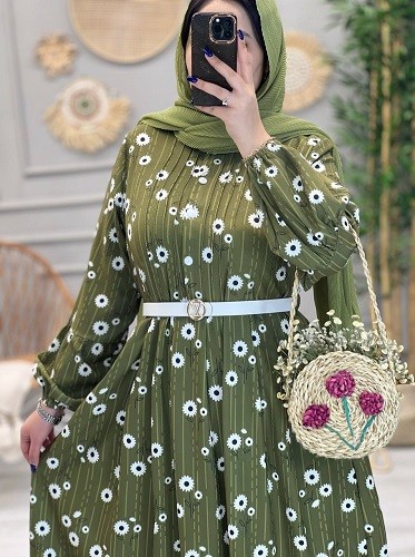 1211-پیراهن بلند بابونه