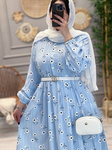 1211-پیراهن بلند بابونه