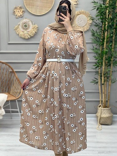 1211-پیراهن بلند بابونه