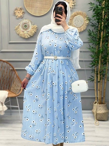 1211-پیراهن بلند بابونه