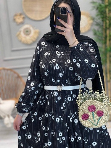 1211-پیراهن بلند بابونه