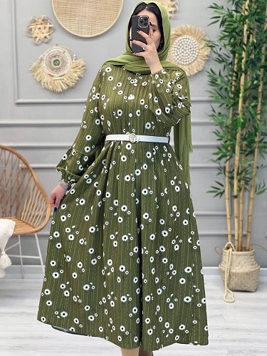 1211-پیراهن بلند بابونه