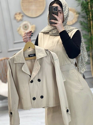 1225- مانتو دوتکه زارا