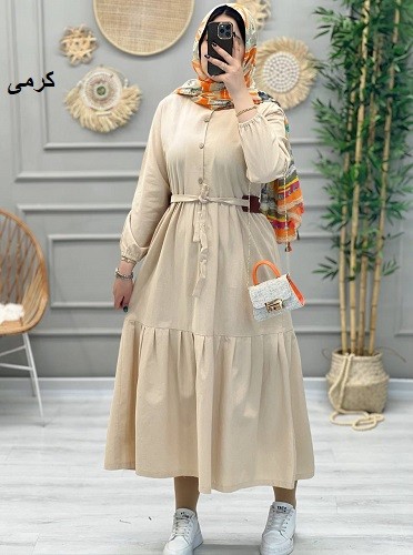 1228_مانتو پیراهنی ارکیده